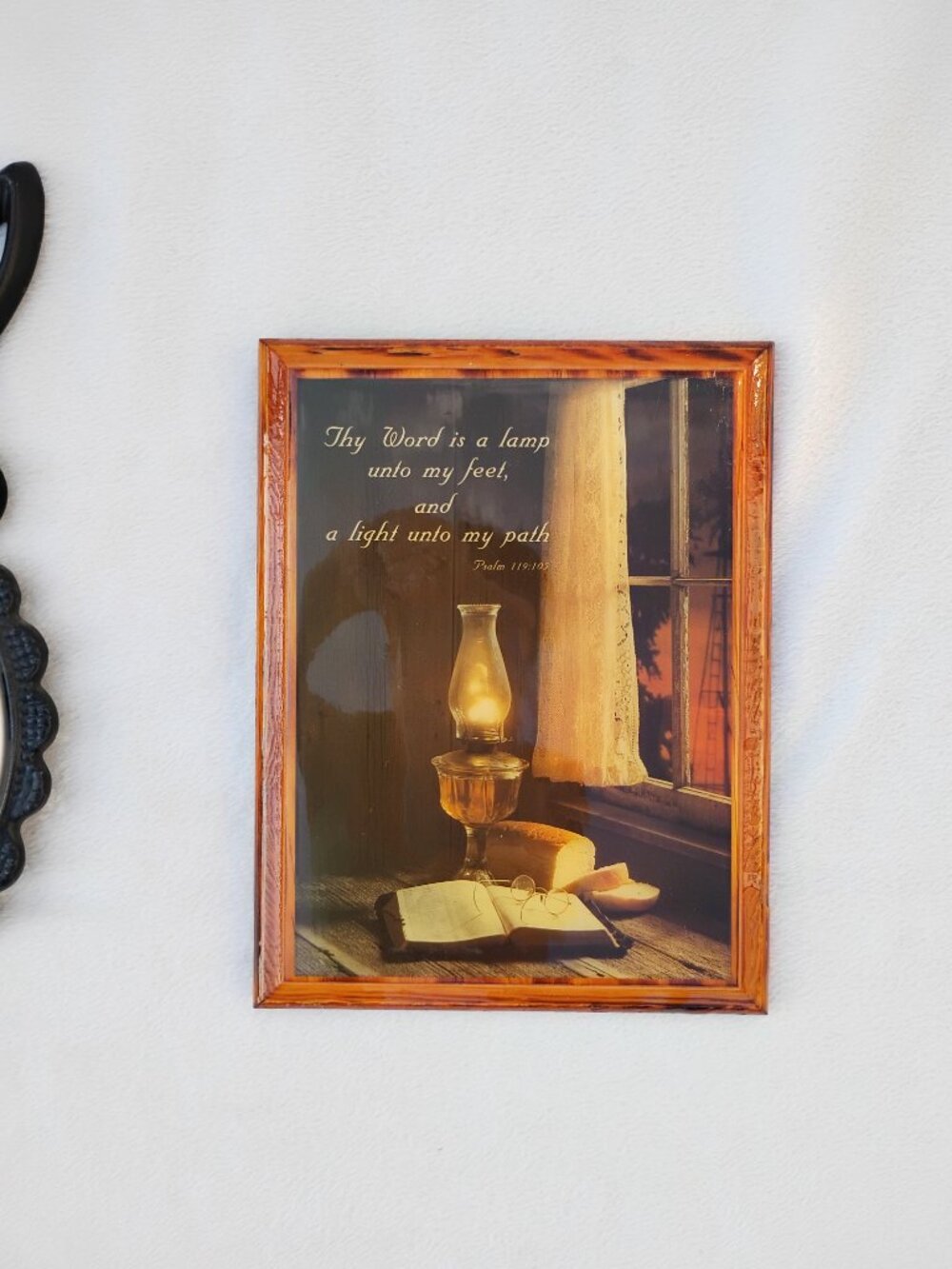 Lot of 2 Vintage Trivet Pot Holder & Wood Wall Signage Plaque Encouraging Decor - Picture 2 of 16